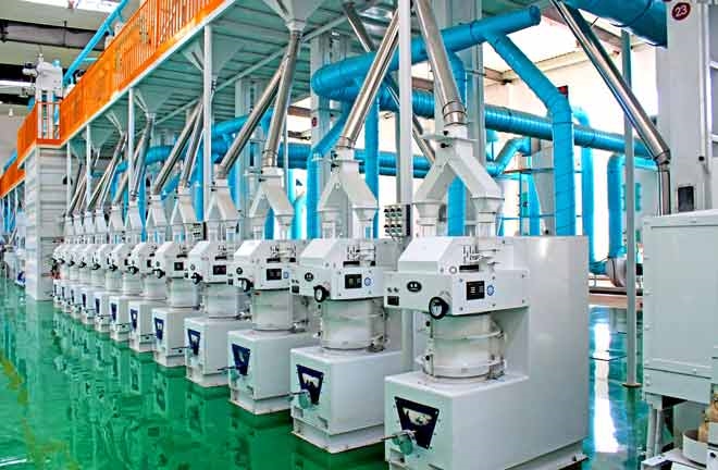 燕麥米生產車間內部